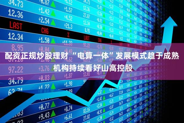 配资正规炒股理财 “电算一体”发展模式趋于成熟 机构持续看好山高控股